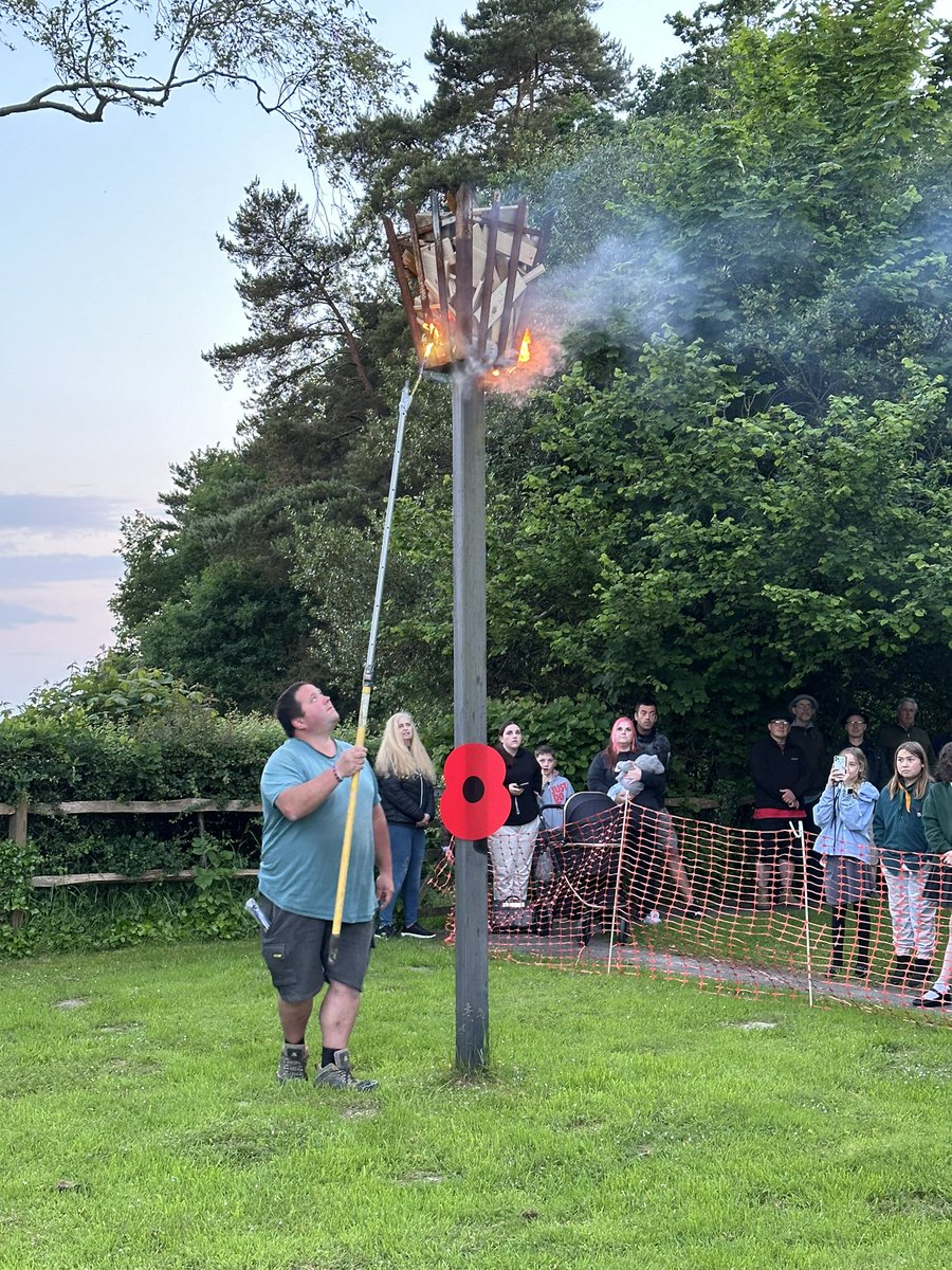 We will remember them. Lighting the #DDay beacon in West Hoathly. #Sussex #Lestweforget