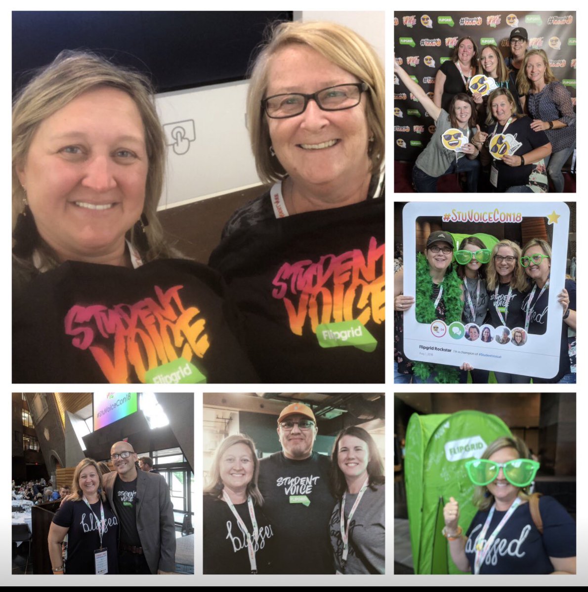 aprilschoenberg's tweet photo. TBT: I’m so grateful for the energetic, supportive people I’ve met, friendships developed &amp; the opportunity to amplify student voice with @MicrosoftFlip Out of this trip in 2018 birthed the idea of @EdCampJOCOKS THANK YOU!!! @MrsJankord  @jmattmiller @annkozma723 @JanelleStigall https://t.co/Qdn4TzPg0R