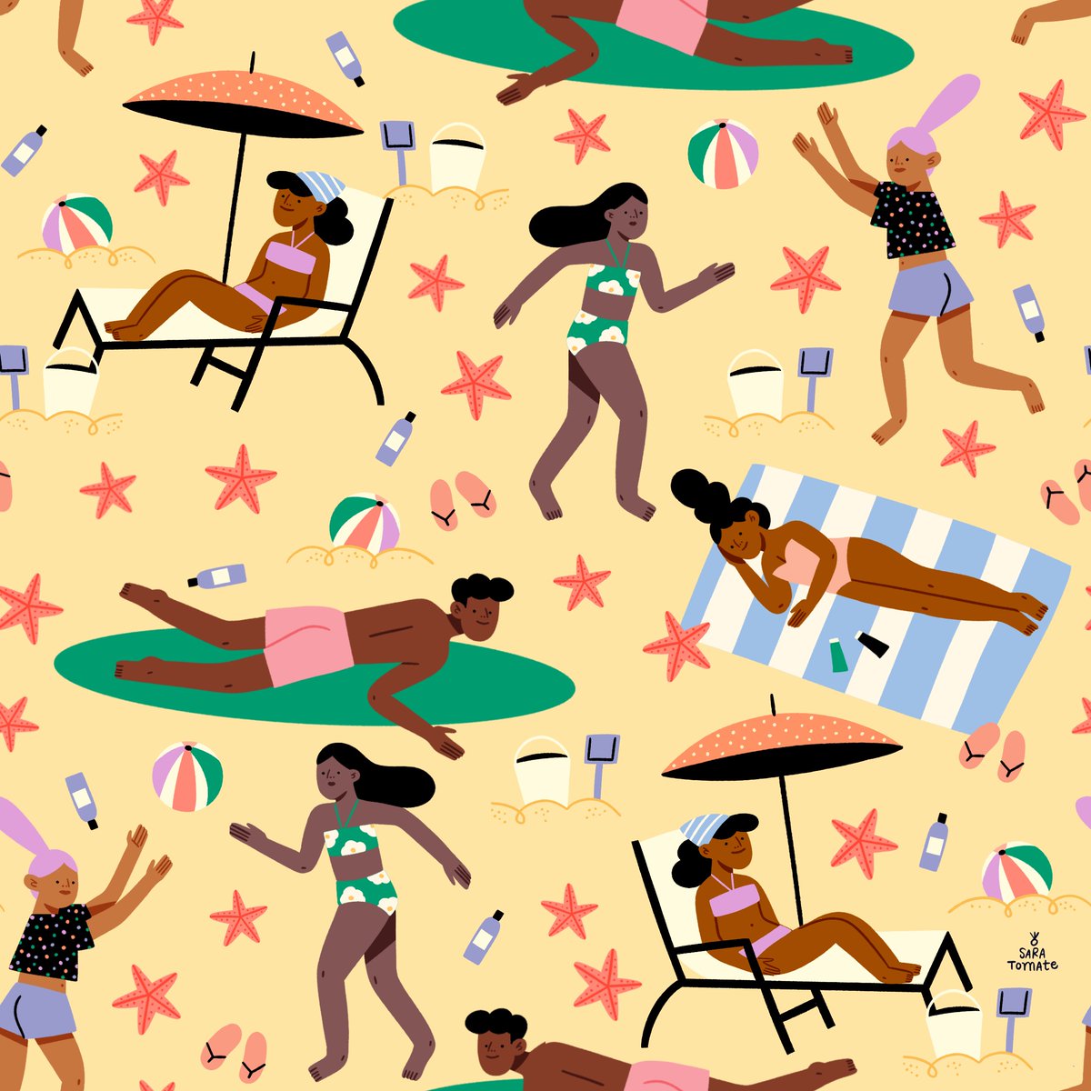 saratommate's tweet photo. Day 4+5+6: Beach Bums 🏄🏾♀️
#thepatternchallenge https://t.co/RIpqjj1Yfs