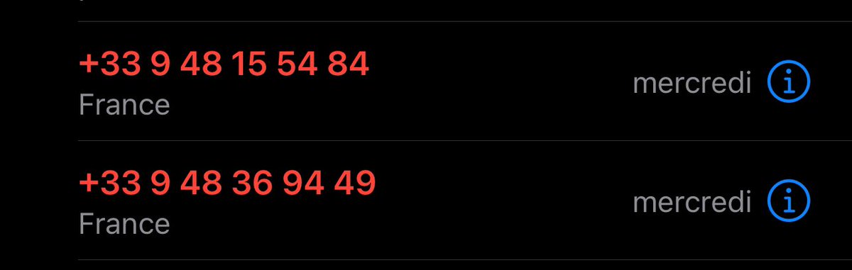 luucaas49's tweet photo. @SandozProd Heureusement que l’iPhone mets en silencieux ses appels. Et voici deux autres numéro ! https://t.co/c6pL5a4WUx