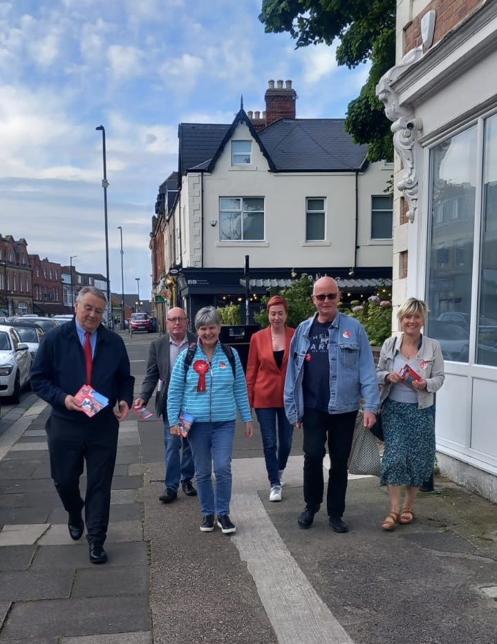 Taking Labour’s message to residents of Whitley Bay this evening. A warm welcome for the case for change but real anger that Rishi Sunak deserted D Day commemorations to return to campaign. As one person put it “Once again he puts his party before country”