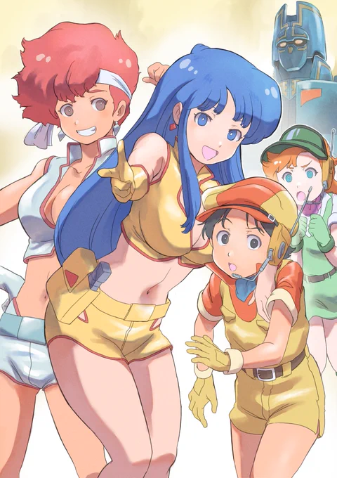 #見た事あるアニメ2つをごちゃまぜにする見た人もやる【再掲】銀色はるかなタイムトンネル抜けて 出会った澄んだ目のさまよい人#ダーティペア 
