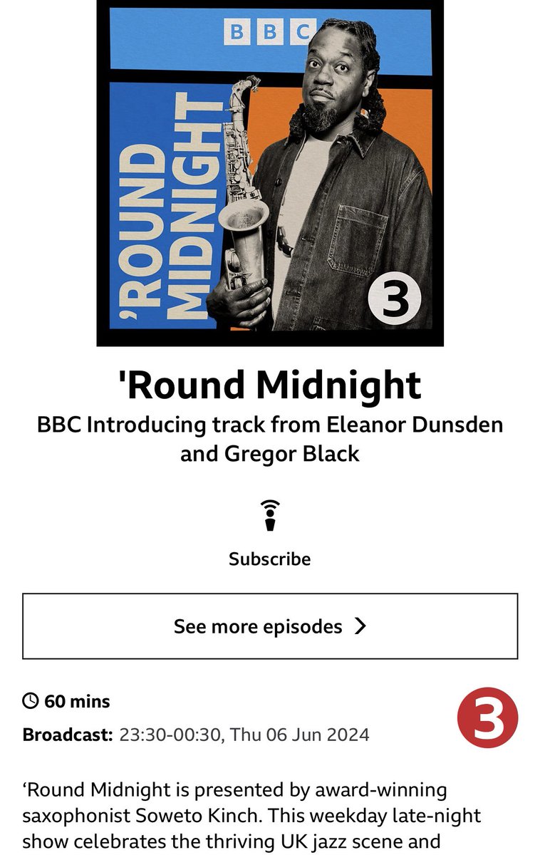 theseoldstrings's tweet image. Thank you @sowetokinch for featuring a track by myself and @gregorblack_1 on ‘Round Midnight tonight on @BBCRadio3 from 11:30pm!