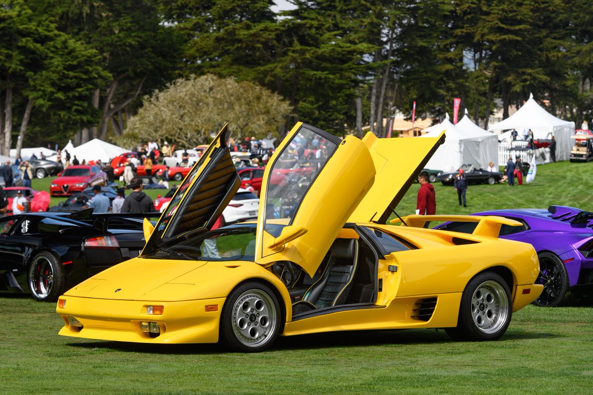 ConcorsoItalian's tweet photo. A special place in our hearts is reserved for the Valentino Balboni Award.

Join us in celebrating the beauty, passion, and artistry of @lamborghini vehicles and our past participants.

#concorsoitaliano #ThrowbackThursday #countach #gallardo #diablo #aventador @Blancpain1735 https://t.co/cSw5bFV8ib