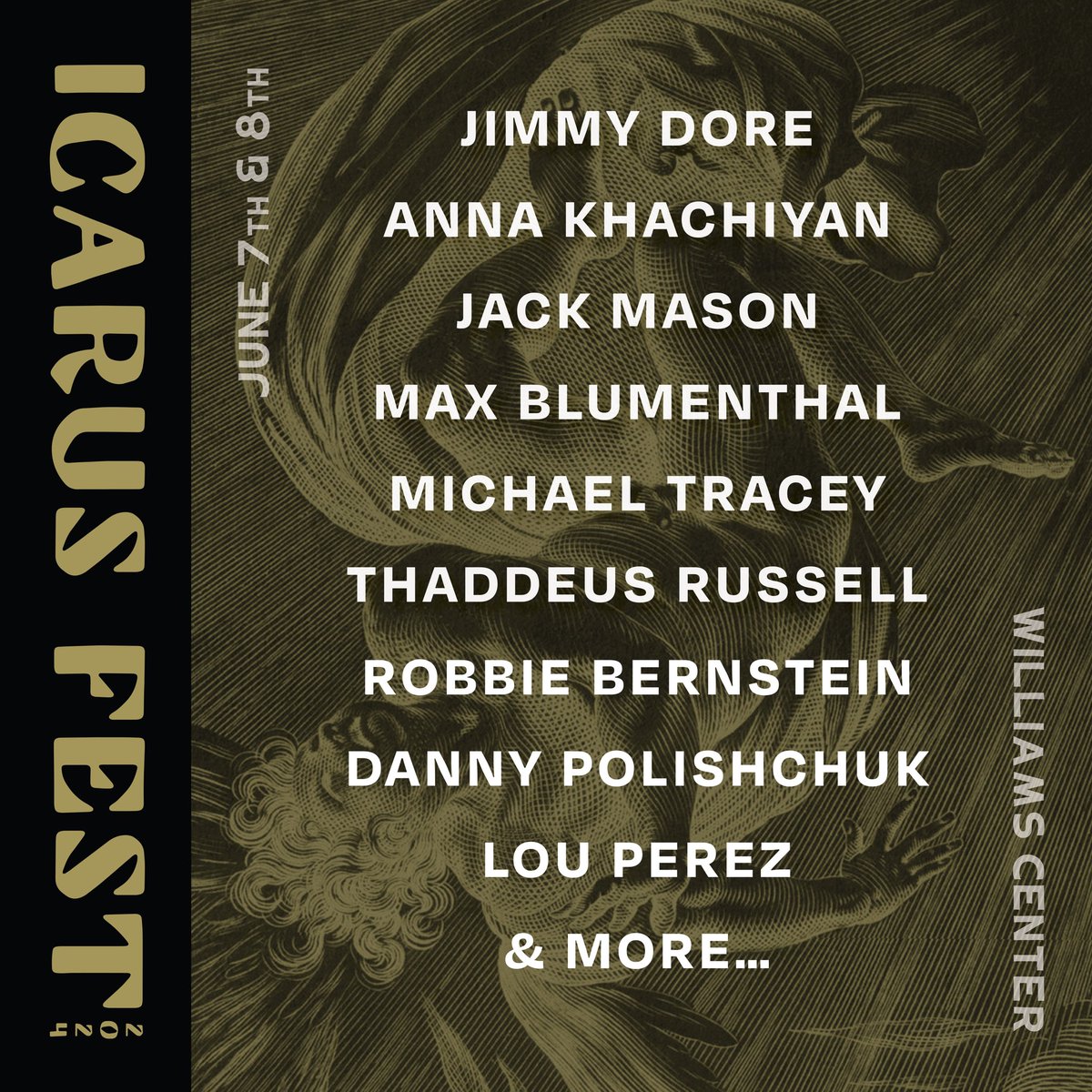 Join us tomorrow, Thursday, June 7th and Saturday, June 8th for Icarus Fest 2024, where comedians, thinkers, and podcasters come together for a 2-day counter-cultural event
icarusfest.com
#IcarusFest2024 #Comedy #Podcasts