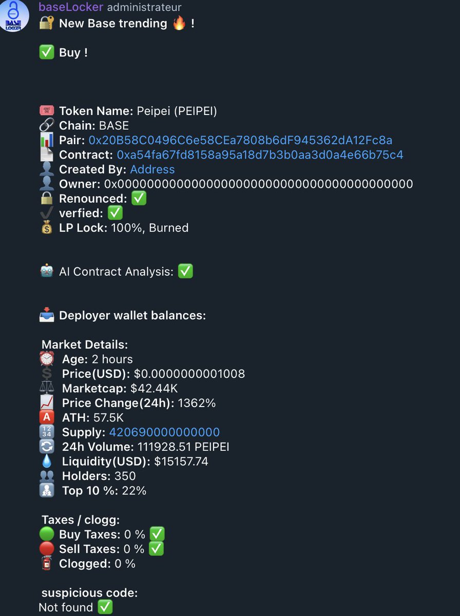 locker_base's tweet photo. Hi guys ! 🔒

We are back and here is best calls of 5 June and today ! 
As usual calls are incredible and now all depends on you!!🫡 

#baseseason #believebaselocker #ETH #bullrun https://t.co/YMCQ2FIL3x
