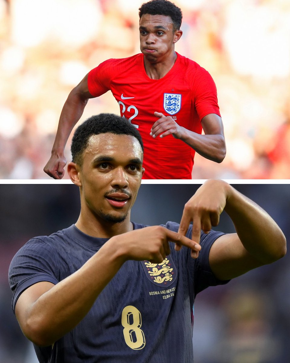 England's tweet image. Then and now ❤️

@TrentAA made his #ThreeLions debut six years ago today!