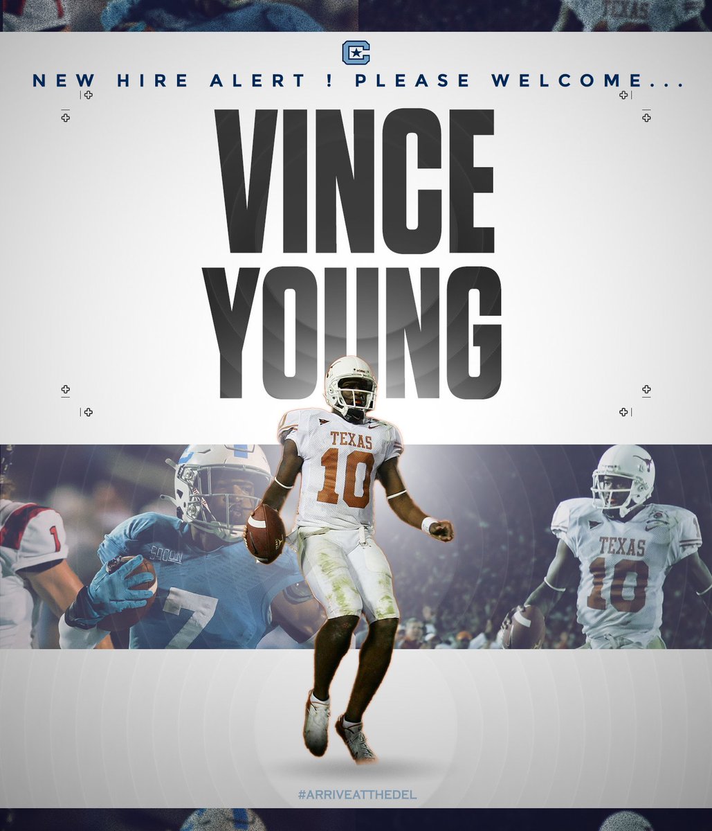 We would like to unofficially welcome Vince Young to the Staff! ᴵ ᵍᵘᵉˢˢ ˀ

#ArriveAtTheDel 🌴