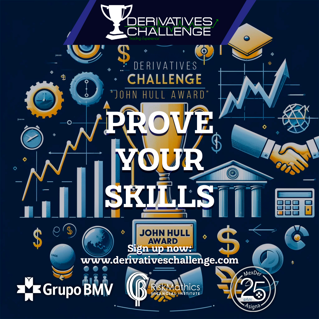 DerivativesHull's tweet photo. Pon tus habilidades de trading a prueba en la sexta edición del "Derivatives Challenge - John Hull Award"🏆 

Ínscribete:
https://t.co/3jk2gvAMhn

#derivativeschallenge #sextaedición #futurosfinancieros #opcionesfinancieras https://t.co/zf9NCCKPOQ