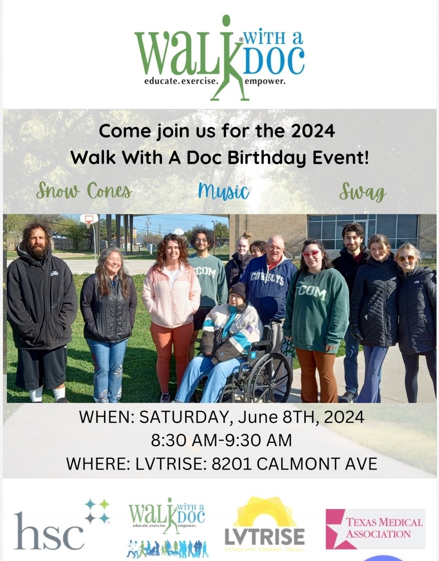 Come join us this Saturday on National #FamilyHealthandFitnessDay  at <a href="/RiseLvt/">LVTRise</a> as we celebrate our #WalkWithaDoc 3rd year Anniversary! 🎉  
Bring the whole family! 💕