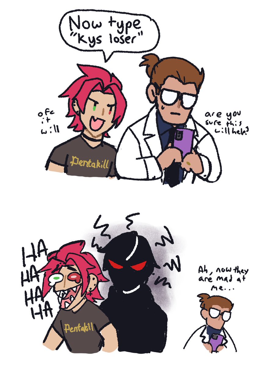 Kayn "helping" his dad with social media 