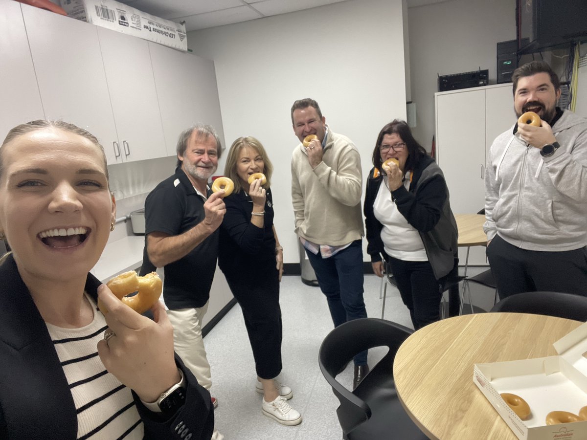 The ABN team might be enjoying #NationalDonutDay a little *too* much!