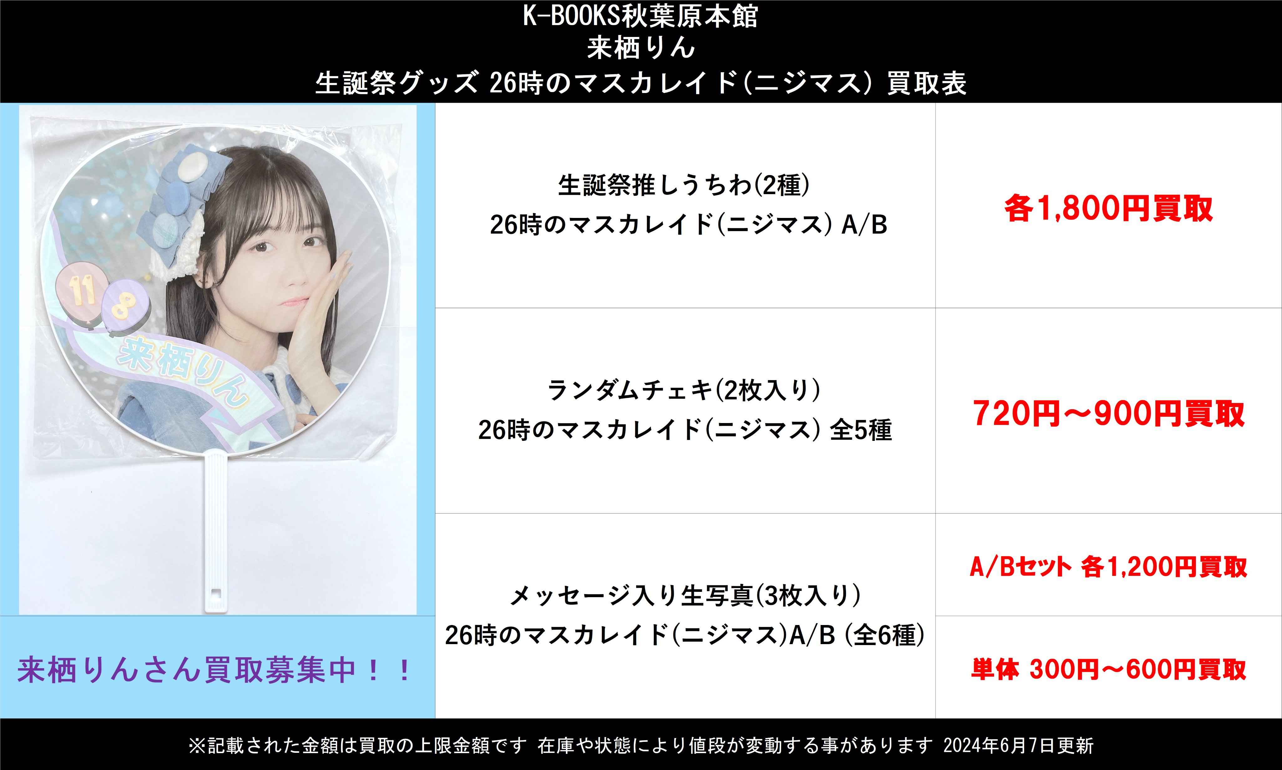 26時のマスカレイド 来栖りんグッズ タレントグッズ