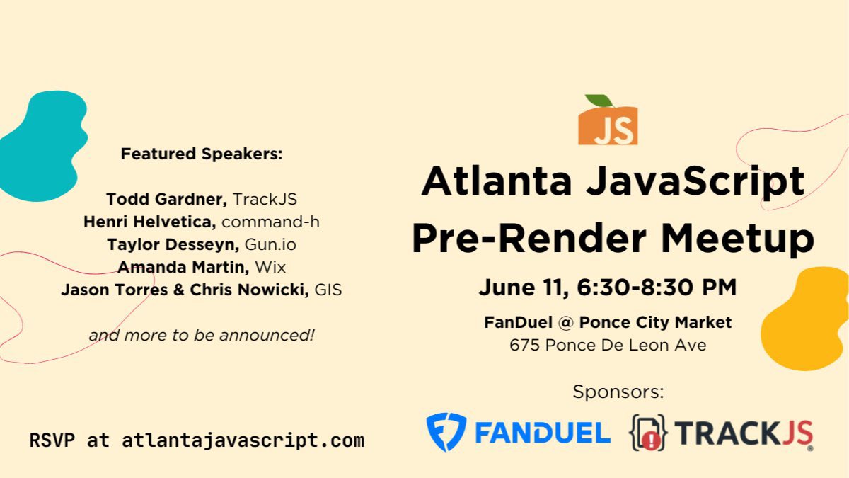 AV 🦋 (@driannavaldivia) on Twitter photo .<a href="/ReactJSRobins/">React Robins (prev. React Ladies)</a> we’ll be up hanging at #RenderATL next week starting with the <a href="/ATLJavaScript/">Atlanta JavaScript</a> meetup on Tues June 11th, We’re excited so share upcoming ATL event happening this summer with <a href="/RefactrTech/">REFACTR.TECH</a> 😎
Be on the look out for updates! .<a href="/ReactJSRobins/">React Robins (prev. React Ladies)</a> we’ll be up hanging at #RenderATL next week starting with the <a href="/ATLJavaScript/">Atlanta JavaScript</a> meetup on Tues June 11th, We’re excited so share upcoming ATL event happening this summer with <a href="/RefactrTech/">REFACTR.TECH</a> 😎
Be on the look out for updates!