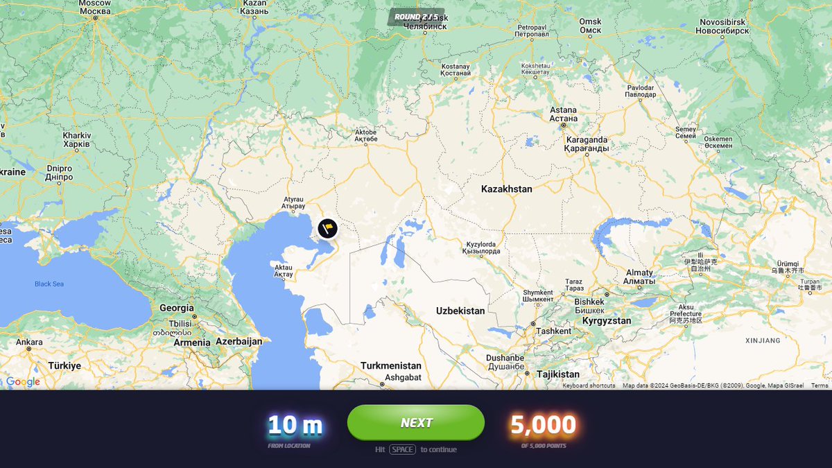 Soun_game75's tweet photo. 【#GeoGuessr】カザフスタンNo Moveでこれはかなり調子良い https://t.co/lwPpjIt0Lw