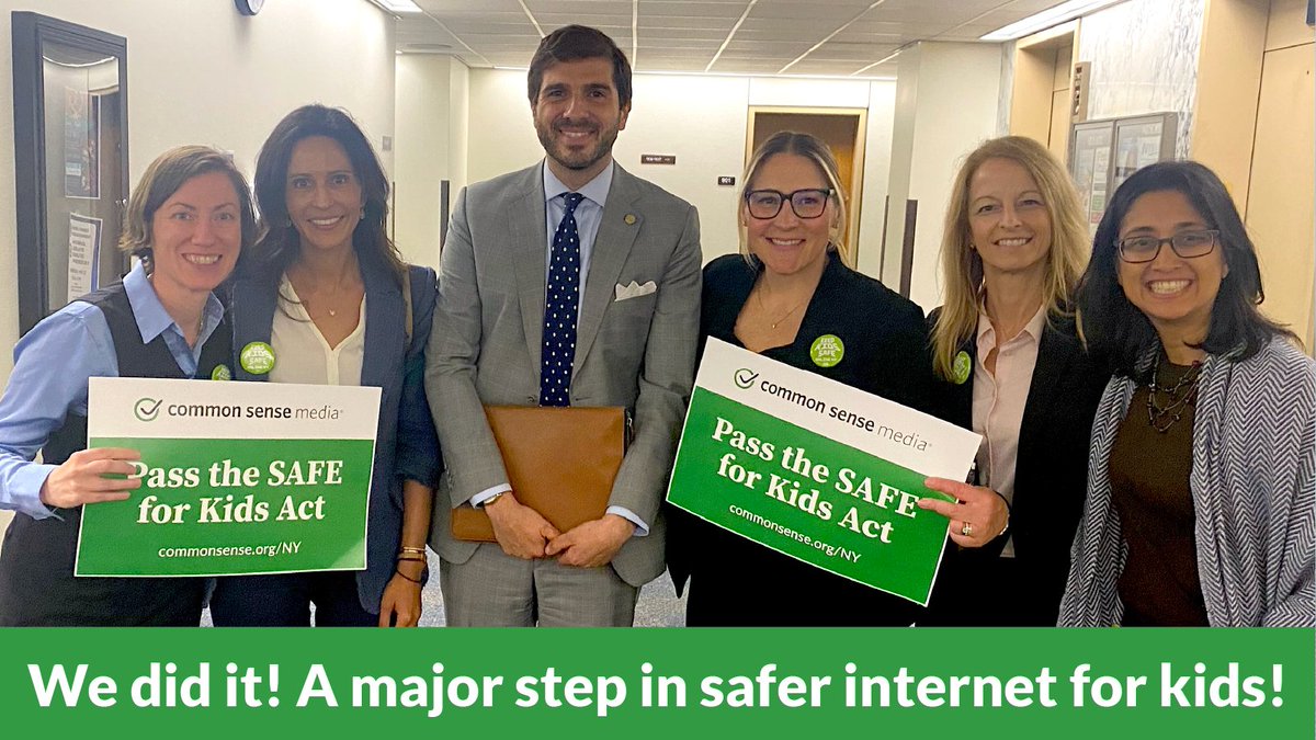 Big news! Today, New York became the first state in the country to pass legislation to limit addictive social media feeds for kids and teens by passing the SAFE for Kids Act.

Read the statement from our CEO <a href="/jimsteyer/">Jim Steyer</a>: commonsensemedia.org/press-releases…