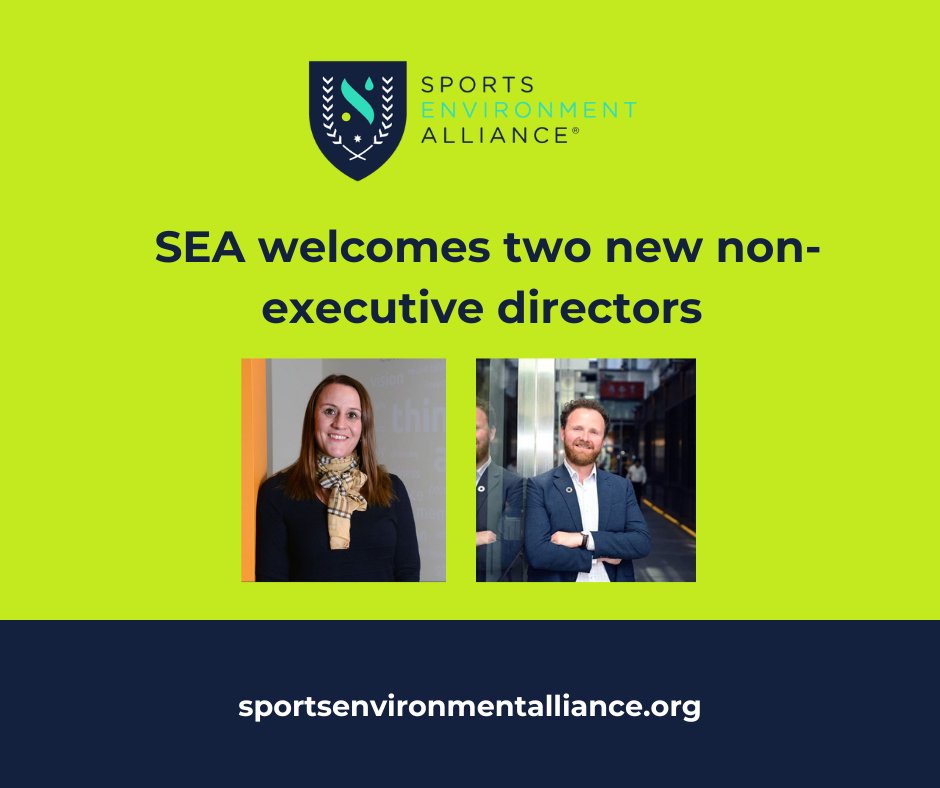 SEA is pleased to announce the appointment of two non-executive directors, Melanie Robertson Robertson and Kieran Power, following an extensive national search.

sportsenvironmentalliance.org/news/sports-en…  #SEA_theChange #noplanetnoplay

#SEA_theChange #noplanetnoplay