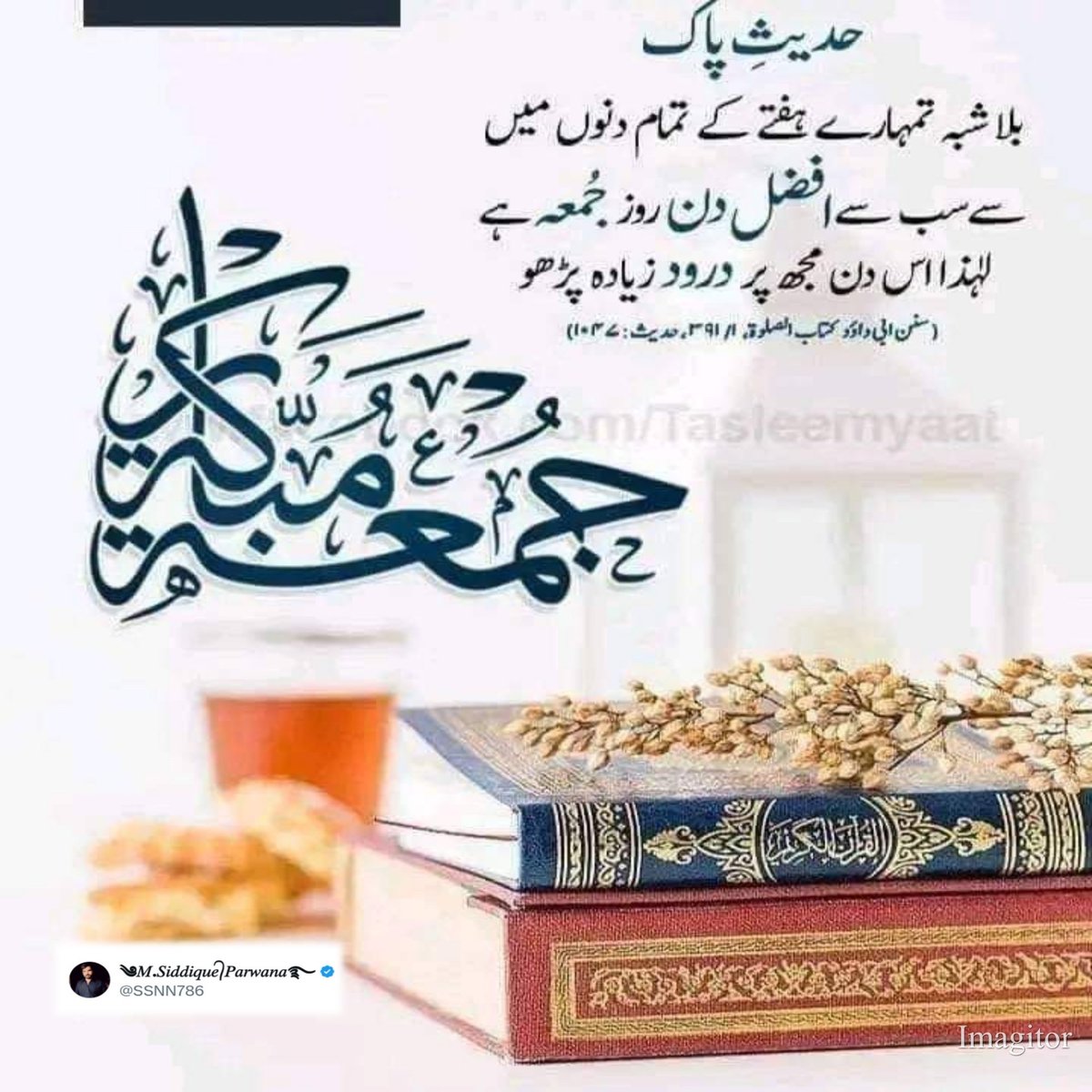 اللّٰہ ﷻ اوراس کے ملائکہ نبیﷺ پر درود بھیجتے ہیں
اے لوگو!  جو ایمان لائے ہو، تم بھی ان پر درود و سلام بھیجو (سورت احزاب)🌿