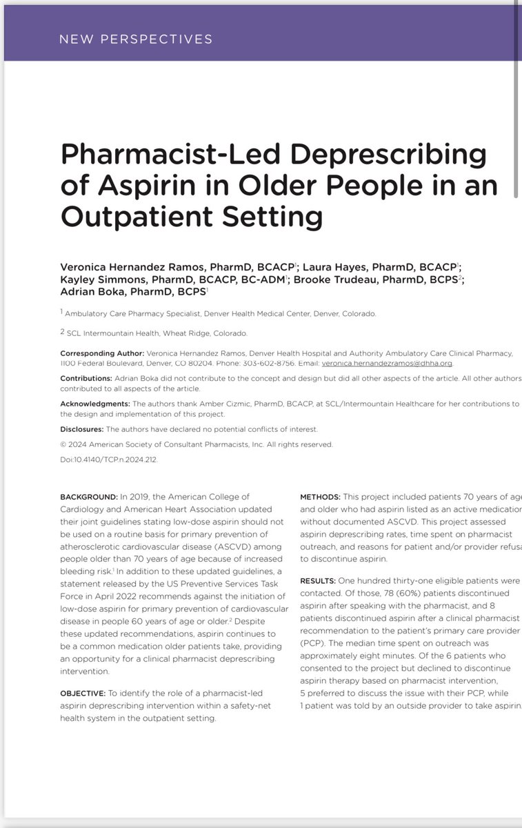 Veronica Hernandez Ramos, PharmD, BCACP tweet media