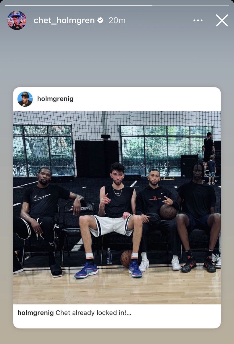 [花邊] Chet Holmgren, Durant, Bol Bol 一起訓練