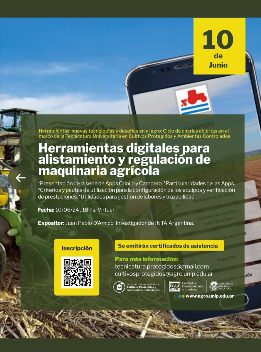 damicojp33's tweet photo. El lunes 10 hablamos de fierros y Apps para la querida FCAyF  de la @unlp.
Que lindo, que lindo! 
Charla virtual y abierta. https://t.co/UHphOTtRYg