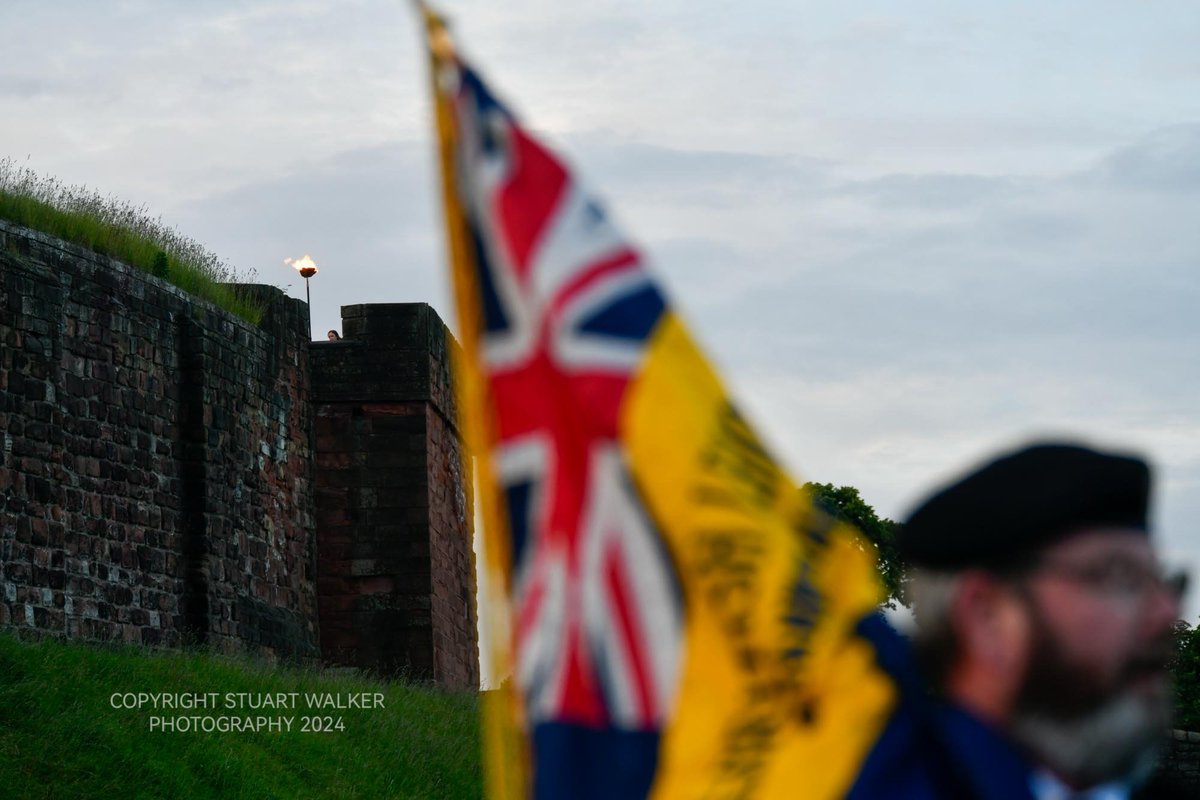 StuWalkerPhotos's tweet image. Marking the 80th anniversary of D Day. A ceremony at Carlisle Castle where a beacon was lit to remember all those who took part in the Normandy Landings during World War Two.
