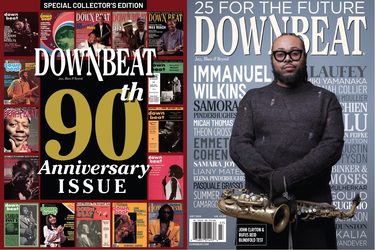 DownBeatMag's tweet image. DB's 90th Anniversary Issue is out now! The double issue features: Side A — 18 classic interviews from the DB Vault; and Side B — 25 for the Future, a look at jazz to come! Don't Miss it!
downbeat.com/magazine/2024-…