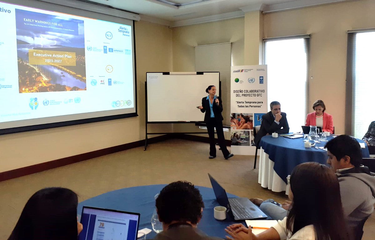 UNDRR_Americas's tweet photo. 📣La alerta temprana reduce riesgos y salva vidas!  @UNDRR_Americas planifica la implementación de la iniciativa Alertas Tempranas para Todas las Personas #EW4All en Ecuador junto con socios.  @Riesgos_Ec @PNUDEcuador https://t.co/EVdwbfK9Qx