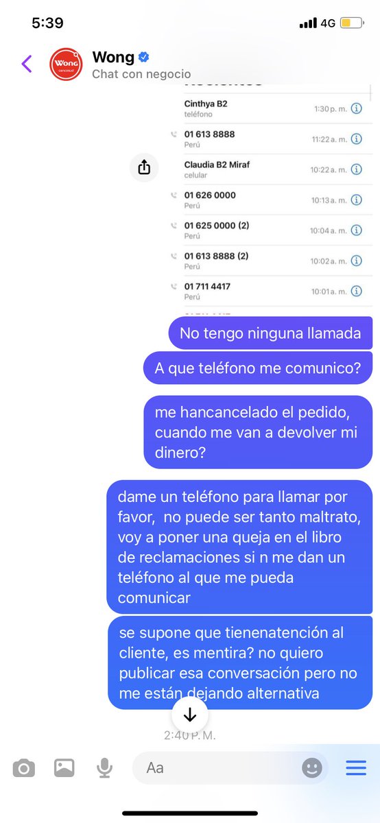 ValeryOphelan's tweet photo. @WongPeru El peor supermercado  @WongPeru no atienden el pedido, se quedan con la plata y maltratan al cliente. Cualquiera, llamen a atención al cliente de @WongPeru  y vean como no funcionan los teléfonos: 016138888 y 016250000. No dan el producto y se quedan con el dinero. No responden https://t.co/d5Sf47U2in