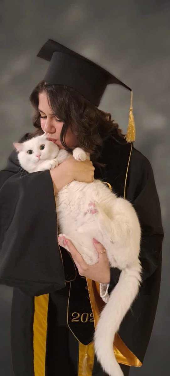 amysbraincell's tweet photo. Officially an M.D. 
Special thanks to my kitty for helping get through these 6 years of hell.. https://t.co/Sp1ly2TsT4