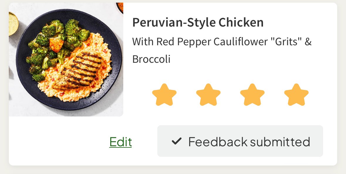 KiannaBanana's tweet photo. i finally had my very first FACTOR meal and holy shit it was effin delicious! 10/10

I had the Peruvian Style Chicken 🤌🏽 
#factormeals https://t.co/3ZZ8YNjT04