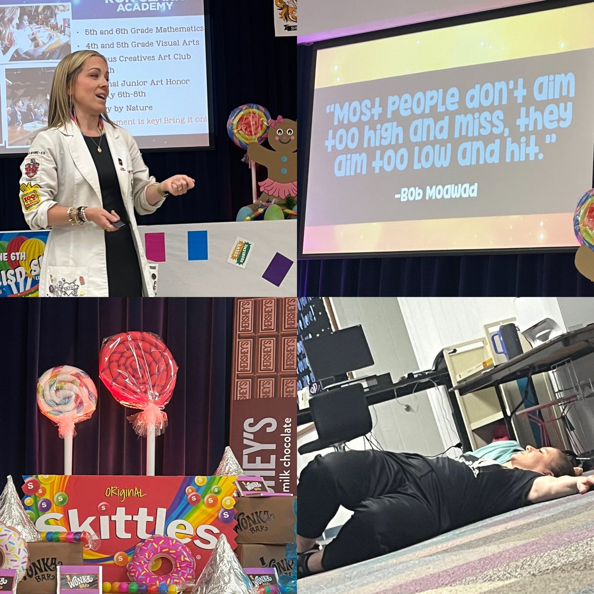 Summit <a href="/robinsonisd/">Robinson ISD</a>!  We learned a lot, laughed a lot, started the day with high energy and inspiration from <a href="/CarrieJoWallace/">Carrie-Jo Wallace</a> and ended it with stretching, relaxing and ice cream sundaes!!  It’s was a “sweet” day 🍨🍭🍬 🚀 💙 #RobinsonISD