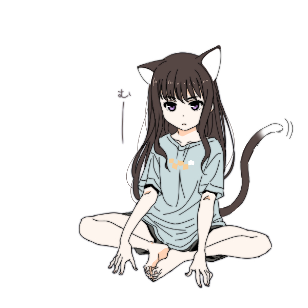 「cat girl simple background」 illustration images(Latest)