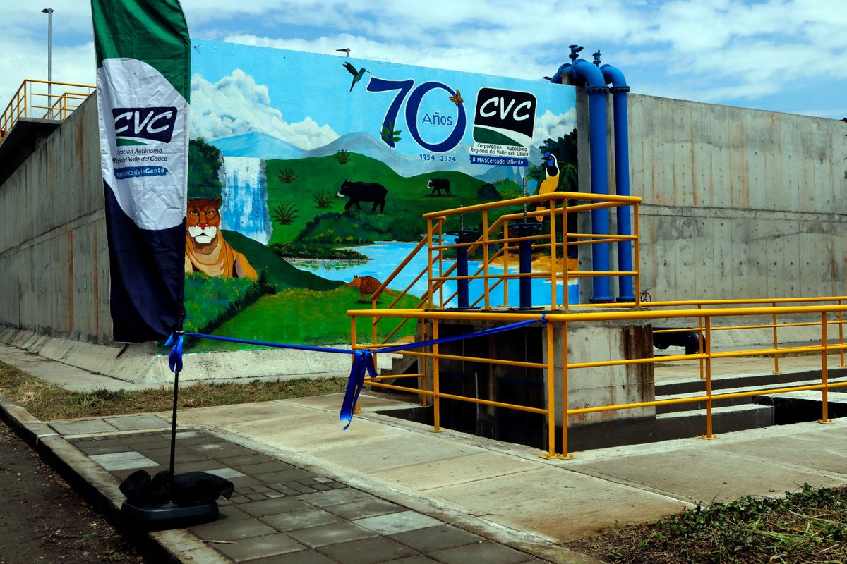 Caracol_Cali's tweet photo. La Corporación Autónoma Regional del Valle del Cauca, CVC, entregó al municipio de Florida la Planta de Tratamiento de Aguas Residuales, con la cual se descontaminarán las aguas servidas que salen de los hogares de los habitantes de este municipio y van a parar al río Frayle. https://t.co/GXFrla11jn