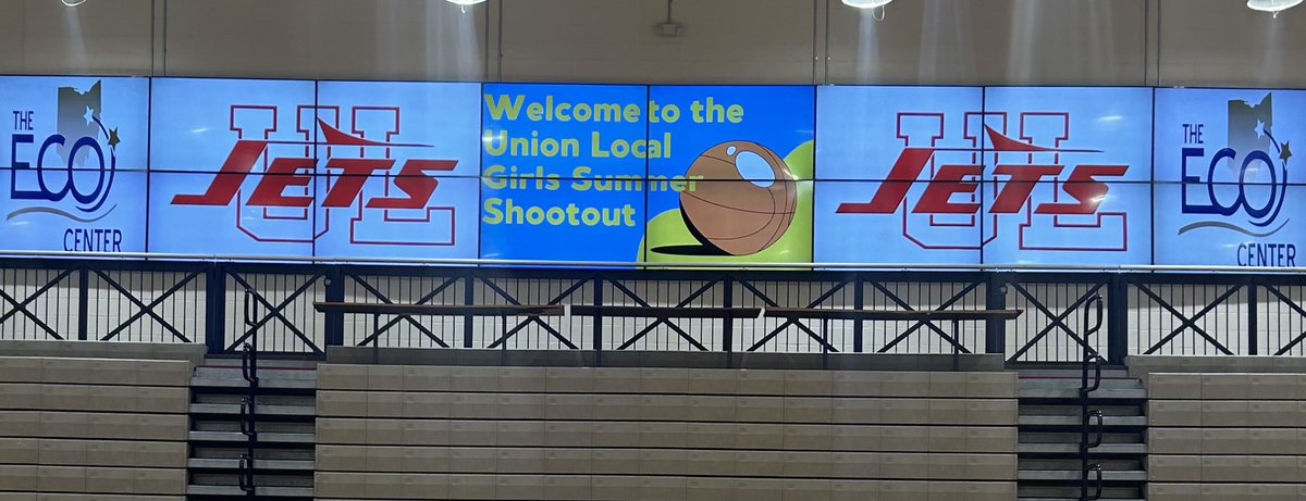 ULGirlsHoops's tweet photo. ECO Center is ready to host the Union Local Summer Shootout ☀️🏀 Good day for some great basketball competition all day long for $5. 👏🏼 @MarkCookAD @SNolteWTRF @RMetzgerWTOV9 @kimnorth1313 @Seth_Staskey @EastDistrictAB @OVAC_One @buckeye_8 https://t.co/By6Fn1ORVM