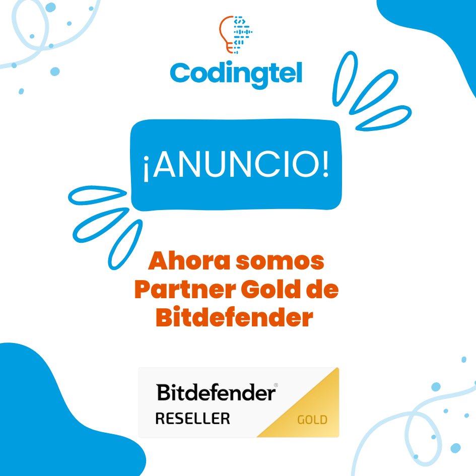 codingtel's tweet image. Nos enorgullece anunciar que en Codingtel ahora somos Partner Gold de Bitdefender, uno de los líderes globales en soluciones de ciberseguridad.
¡Contactanos para conocer más sobre esta nueva asociación y cómo puede beneficiar a tu negocio!

#Codingtel #Bitdefender #Ciberseguridad