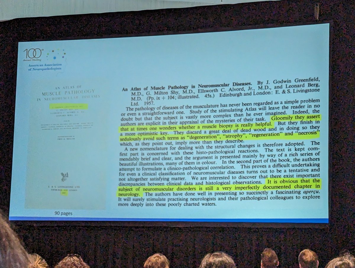BrainIsThePath's tweet image. Amazing talks on the history (Marta Margeta @UCSFPath) and future (Cherry Ho @JHUPath) of neuromuscular pathology at the #neuropath2024 meeting! 👏👏