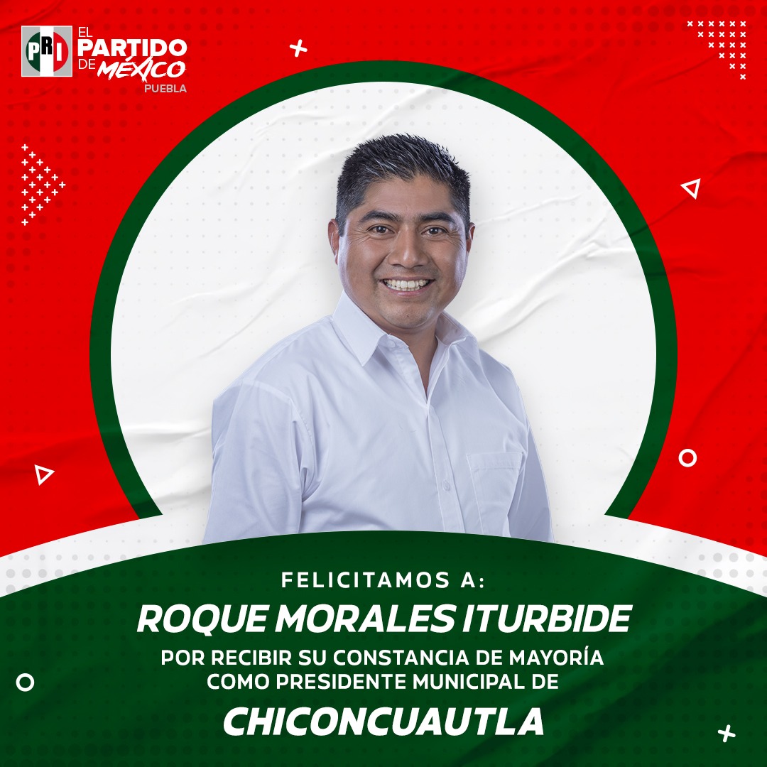 A #Chiconcuautla le espera un futuro brillante junto a Roque Morales Iturbide, quien recibió su constancia de mayoría como Presidente Municipal. 

¡Los buenos gobiernos deben continuar!