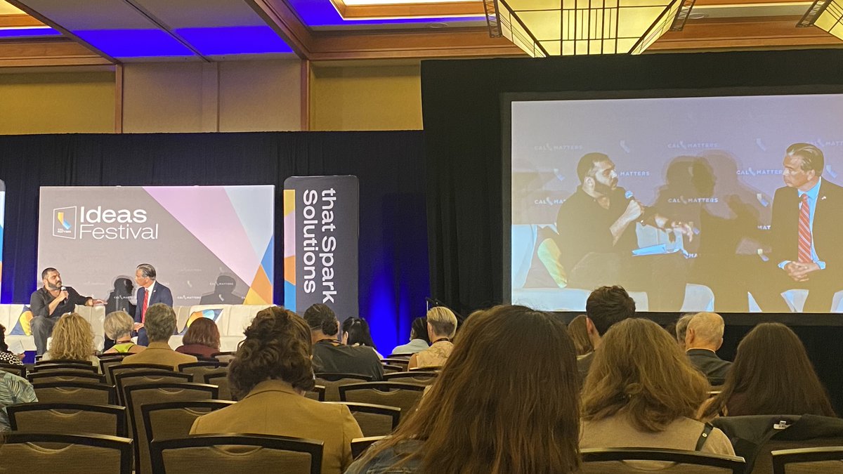 AlejandroLazo's tweet photo. On the stage at @CalMatters #IdeaFest: @nigelduara & @AGRobBonta. https://t.co/d72YDKSQ7f