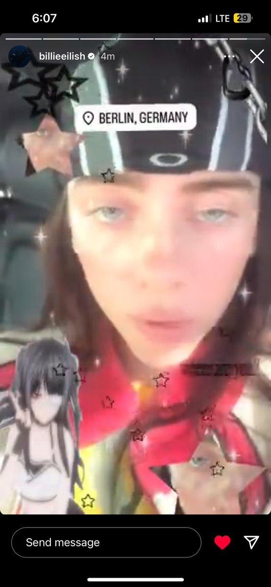 theyhaterory's tweet photo. GUYS SHES IN BERLIN #billieeilish https://t.co/448kgNbG0N