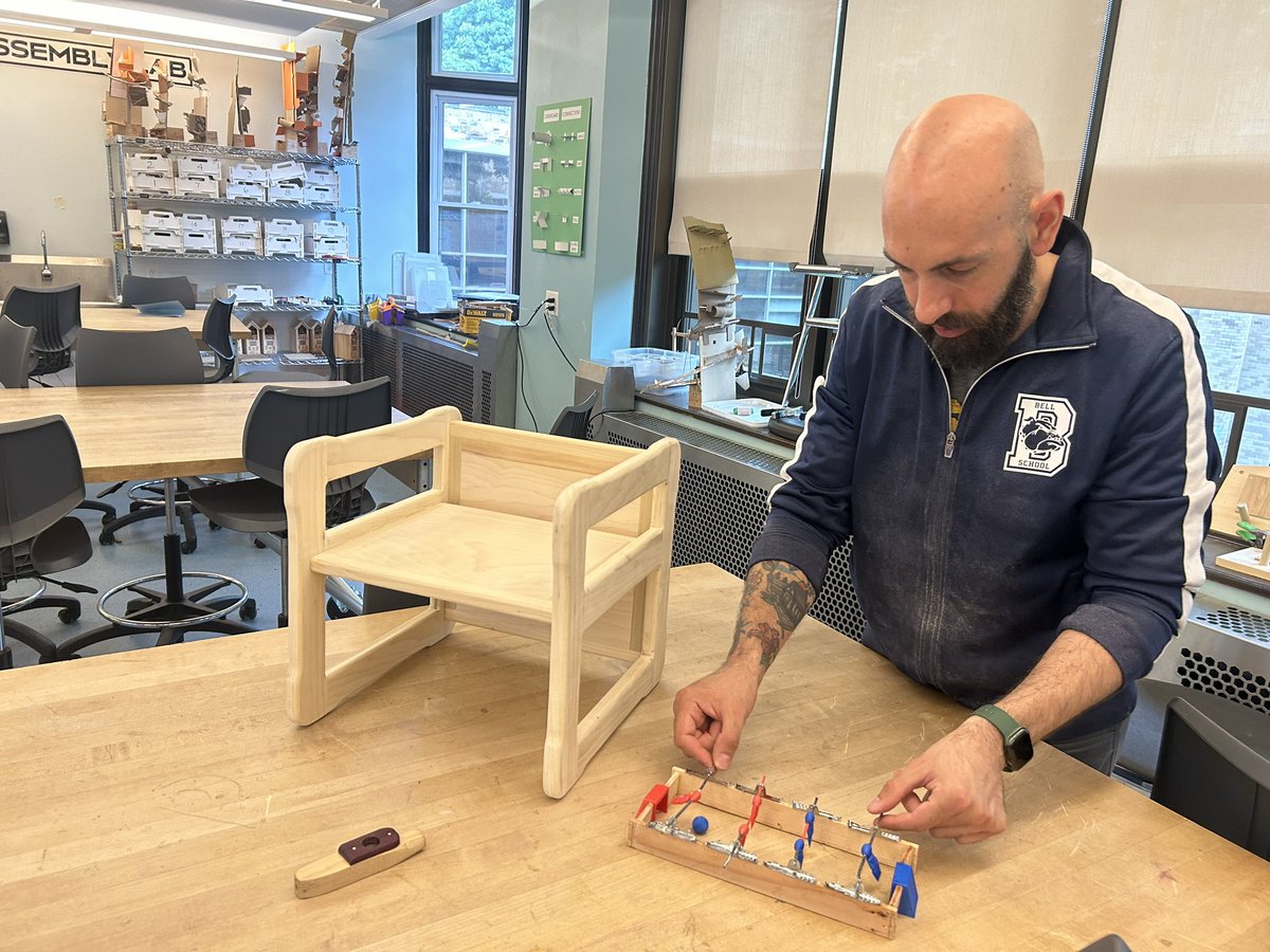 Adam Pease (@drapease) on Twitter photo What might you up-cycle from a coat hanger? How about a neat little foosball table toy? One of the many creative outcomes in <a href="/MrRotstein/">Paul Rotstein</a> M.S. technology class! #WeAreChappaqua What might you up-cycle from a coat hanger? How about a neat little foosball table toy? One of the many creative outcomes in <a href="/MrRotstein/">Paul Rotstein</a> M.S. technology class! #WeAreChappaqua