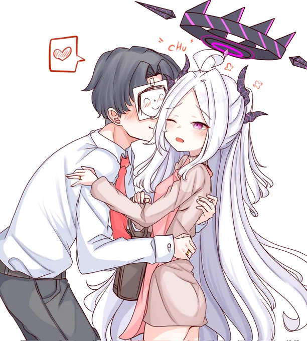 #ブルアカ   hina with sensei 