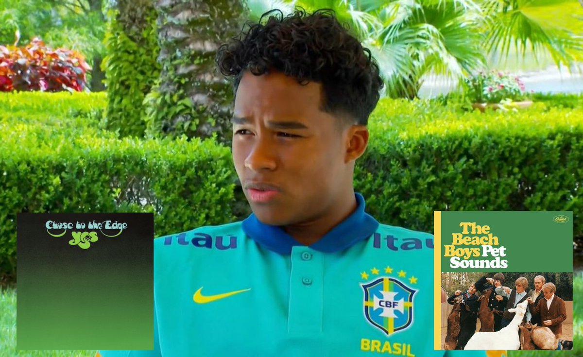 FUTEMENTALES's tweet image. "Endrick, que tipo de som você anda escutando?"

"Tenho passado a apreciar tanto a mescla de gêneros musicais no Close to the Edge do Yes quanto a jovialidade e quebra de barreiras do Pet Sounds do The Beach Boys"