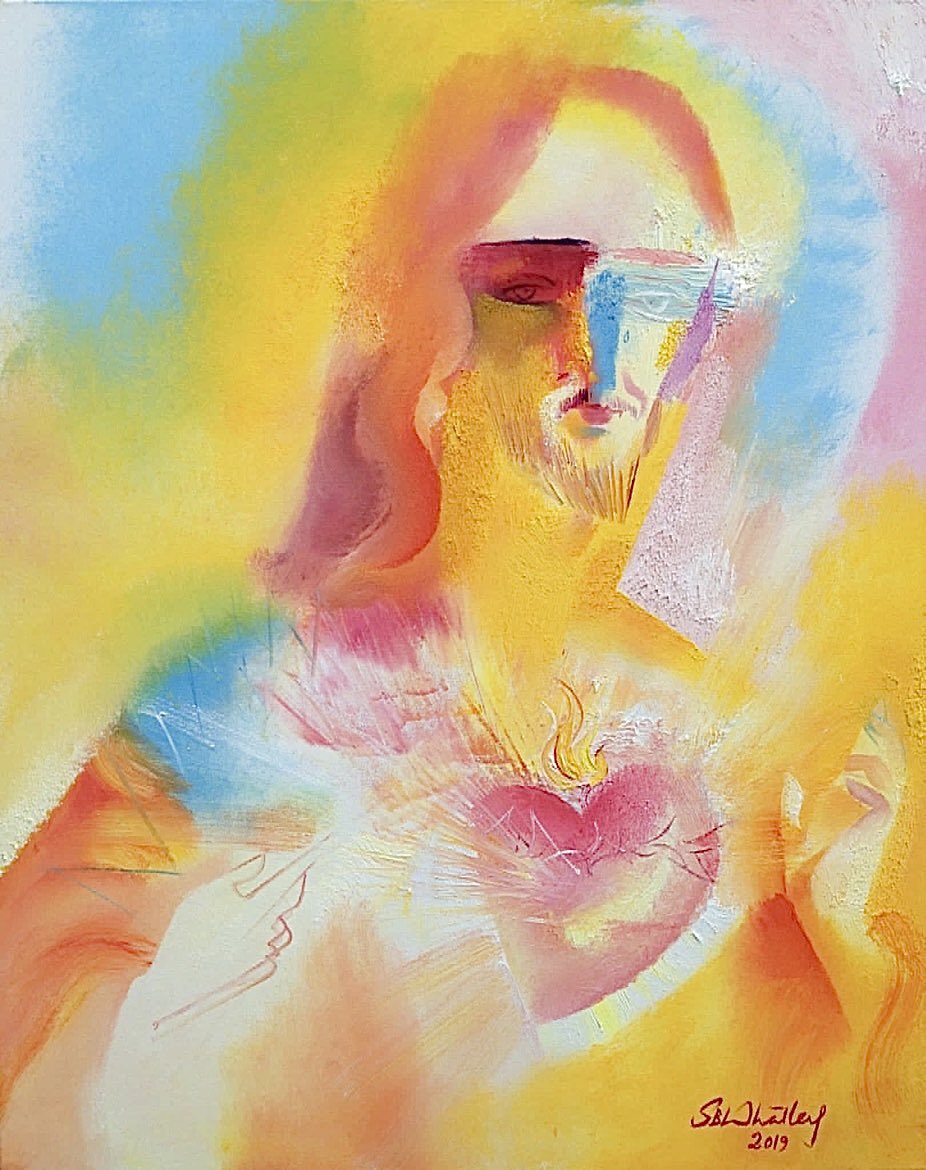 June 7th is the Solemnity of The Most Sacred Heart of Jesus - May the infinite ocean of Love &amp; Mercy that emanates from His Heart bring healing relief in all our lives. #SacredHeart #Sacrecoeur #mostsacredheartofjesus #artist #catholic #Jesus