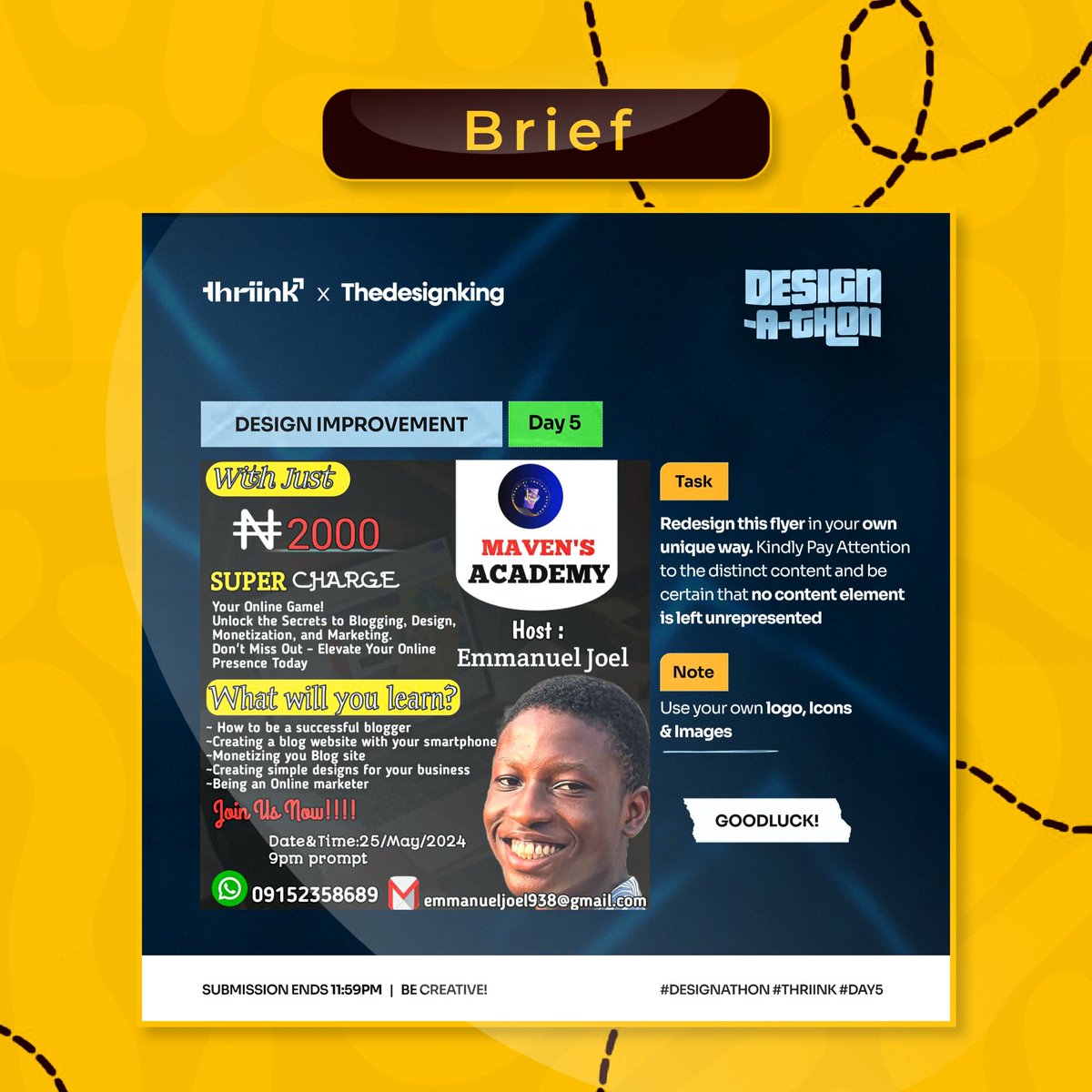 ABDULRAHMA92953's tweet photo. Even a turtle only makes progress when it sticks its neck out, so make it hard the results will soon come out..
Late is better than failure not none here
Duration almost 1 hour, I started around 10:07 so It was finished 11 sharp π₯
#thriink
#designathon
#designimprovement
#day5 https://t.co/R3DhFY3E9L