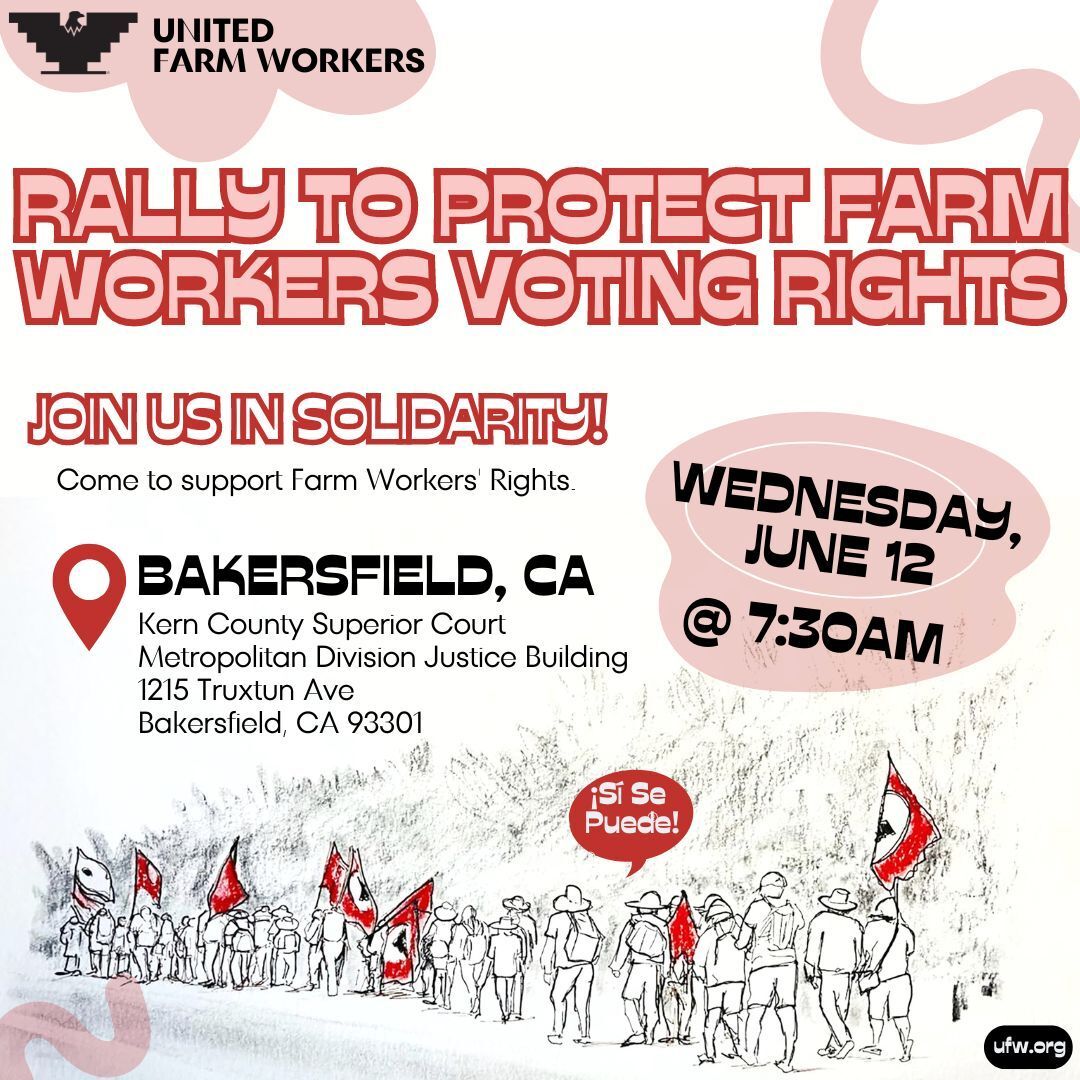 UFWupdates's tweet image. We marched, we held vigils and we won. Now Wonderful Co's lawsuit aims to roll back farm worker union rights in California. More on court battle for the farm worker election law you helped us win and how we are fighting back @ ufw.org/rally-to-prote… #WeFeedYou