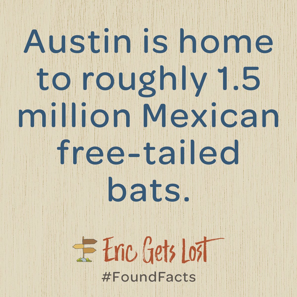 ericgetslost's tweet photo. Austin is home to roughly 1.5 million Mexican free-tailed bats. #FoundFacts https://t.co/cMbyoccCRE https://t.co/4T8QH3lmER