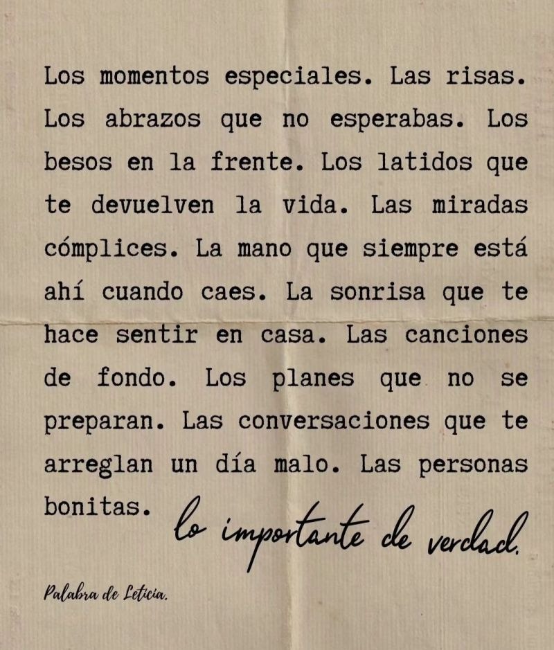 Lo importante de verdad 😀