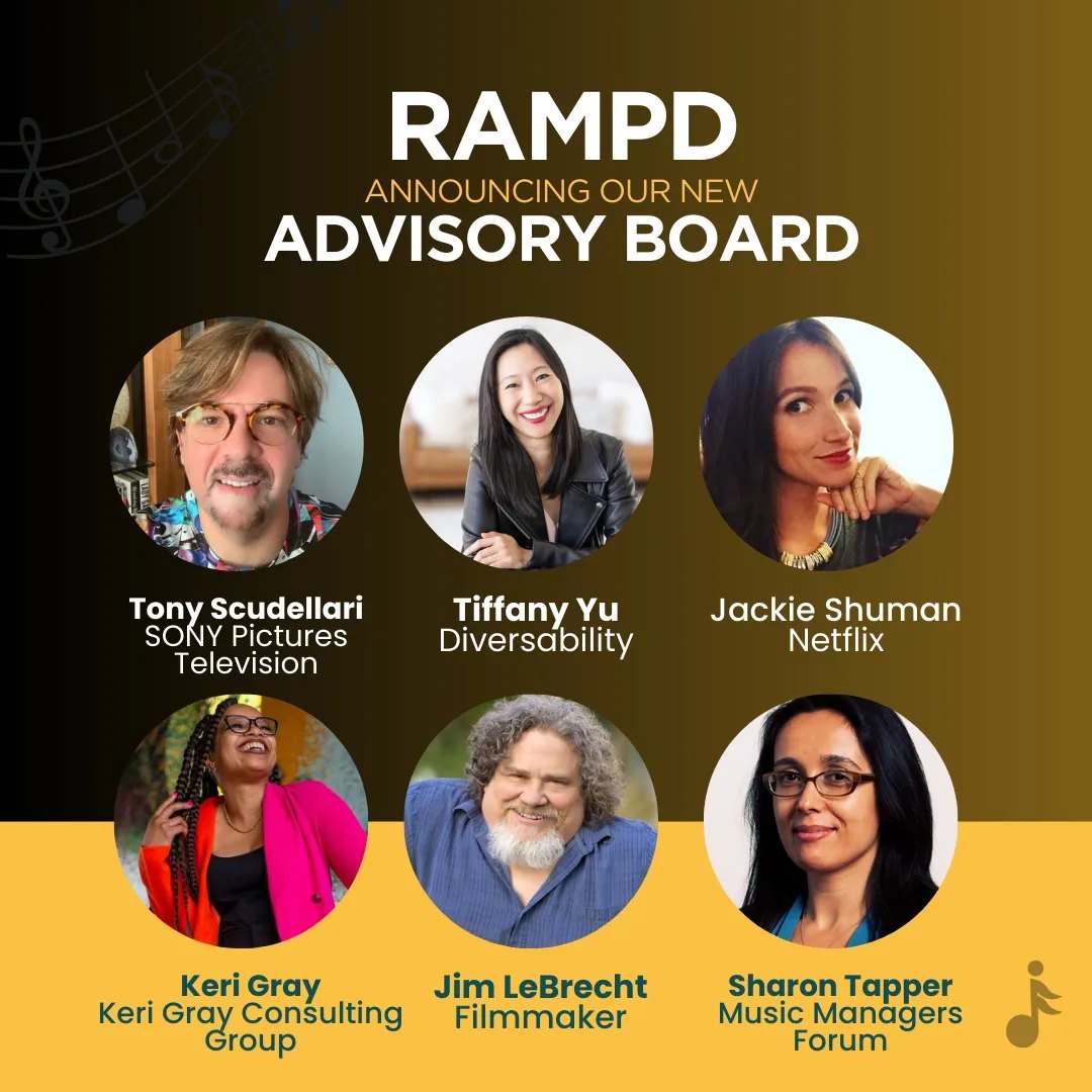 Excited to announce RAMPD's new Advisory Board of industry heavyweights! Our inaugural board comprises illustrious #MusicIndustry executives and renowned #Disability thought leaders with a wealth of experience change making, building and elevating culture!