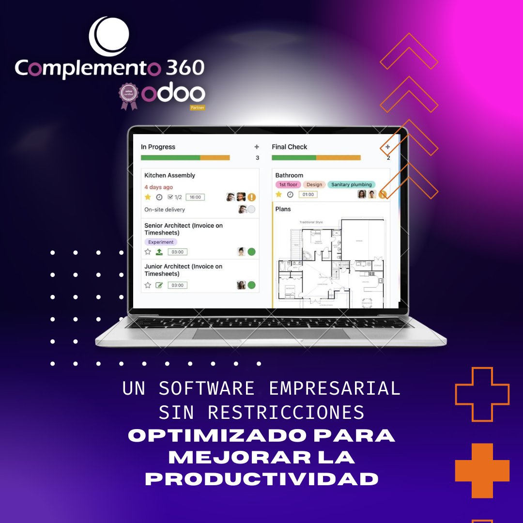 complemento360's tweet image. 🔹¡Empresarios, es hora de tomar el control total de su compañía! @Odoo es la solución integral que necesitan para llevar su negocio al siguiente nivel. 🌟💼
En Complemento 360 ayudamos a las empresas a optimizar sus operaciones con el #ERPOdoo. complemento360.odoo.com
